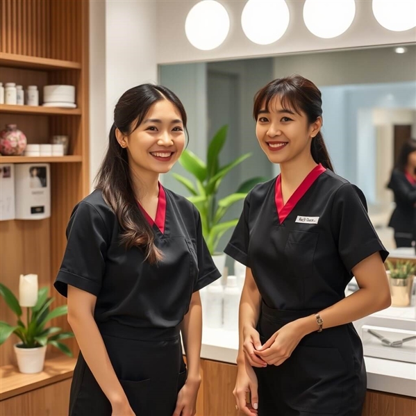 エミナルの給料が良くて喜ぶ新人女性看護師二人