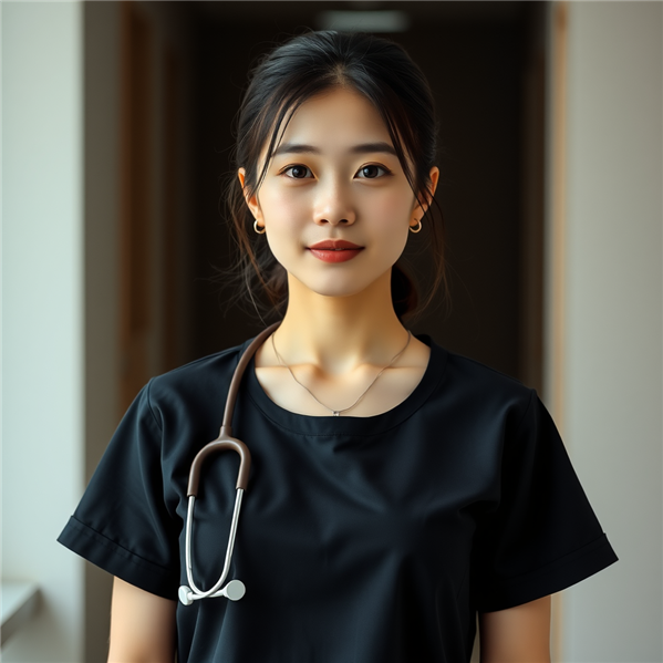 エミナルクリニック看護師のネイルその他服装規定を順守する女性看護師